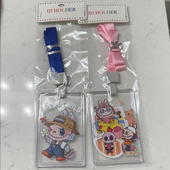 Accessories - Monster ID Holders with Blue and Pink Lanyards